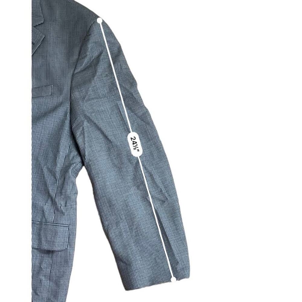 Stafford Vintage Men’s Houndstooth Suit Blazer Jacket Size 48R Wool Blend Pocket - Picture 5 of 11